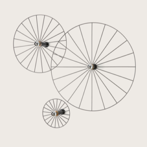 Бра Wheel 90 см черный + цоколь 5 см черный