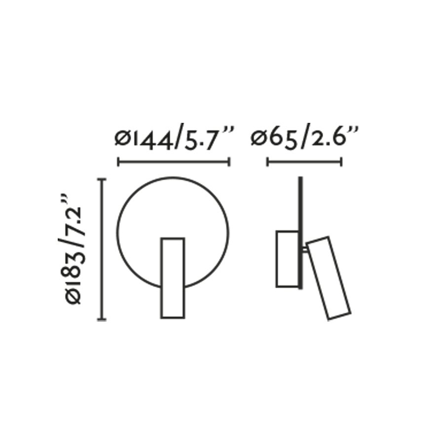 DUAS Бра с ридером черный USB C LED 3W 2700K