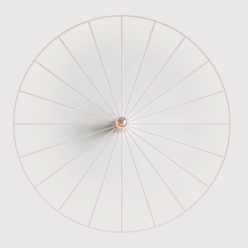 Бра Wheel 90 см белый + цоколь 25 см белый