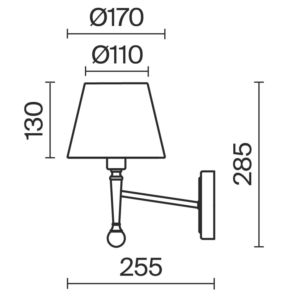 Настенный светильник (бра) Rosemary FR2190WL-01N