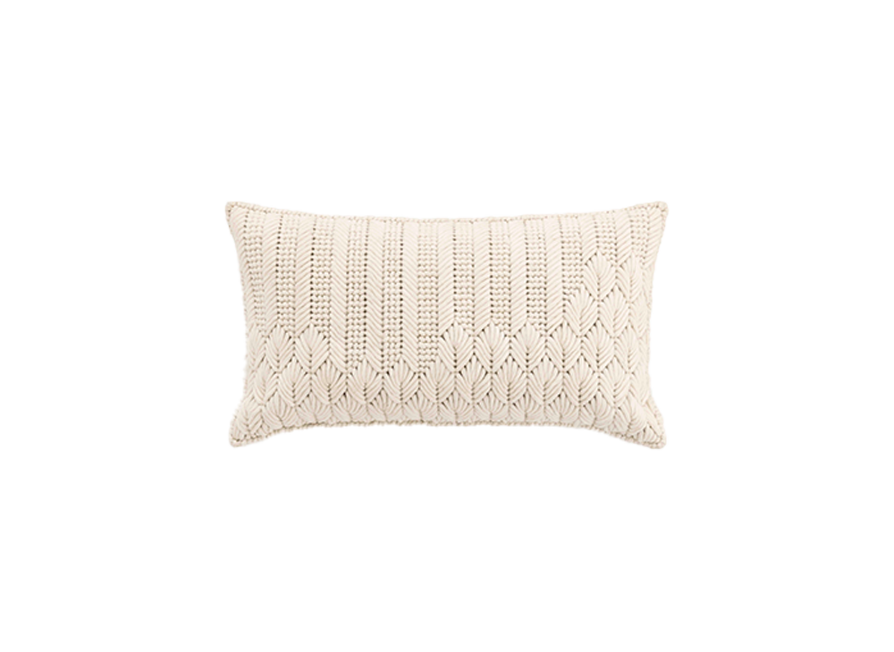 Подушка декоративная Chaddar белая 60x35