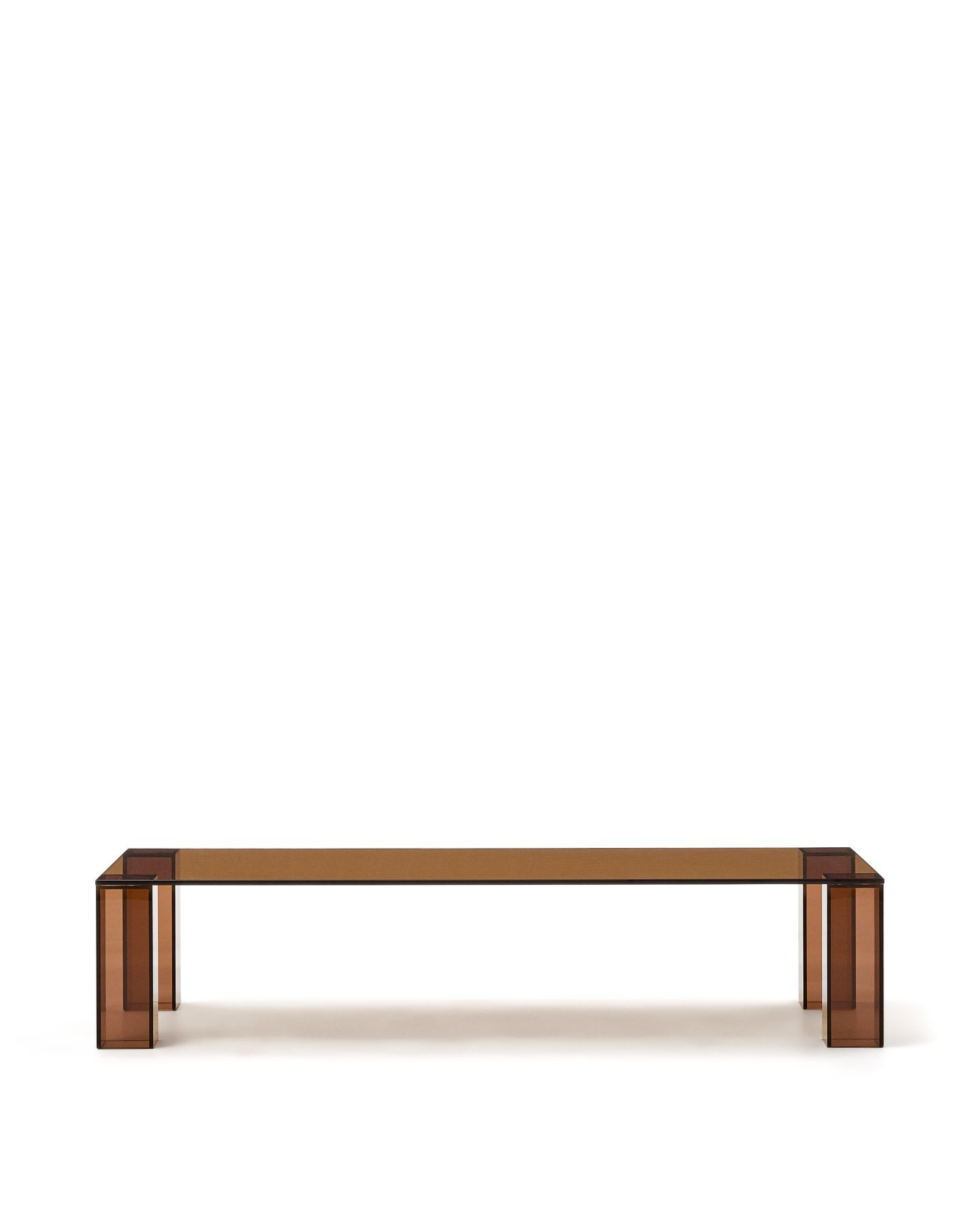Журнальный столик Adularia из стекла коричневого цвета 140 x 60