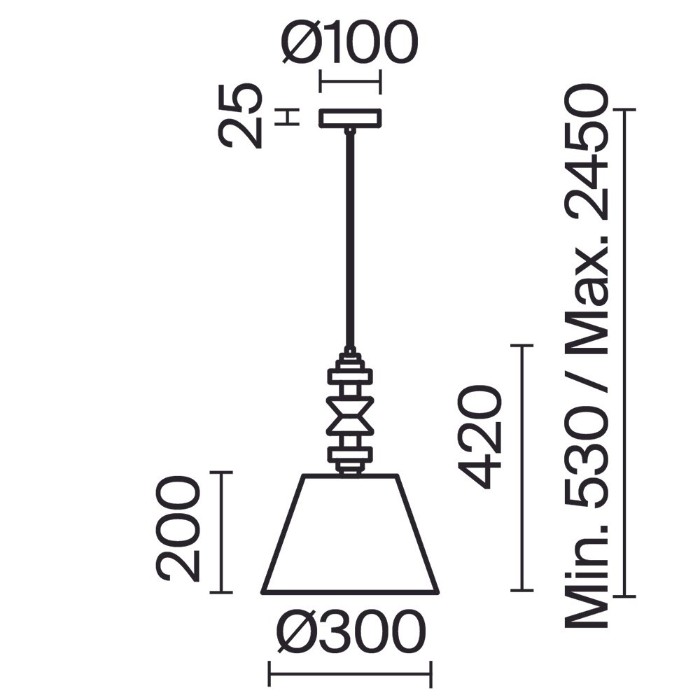 Подвесной светильник Tela FR2061PL-01BS1