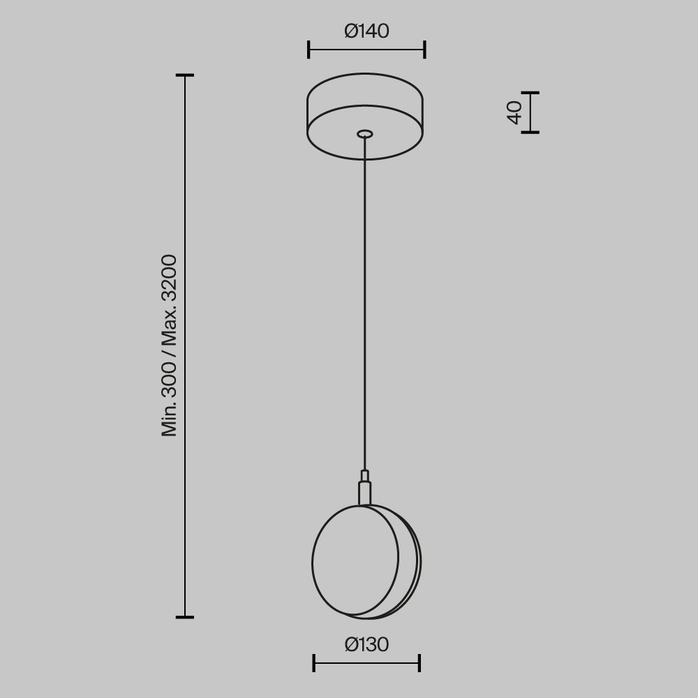 Подвесной светильник Mind MOD299PL-L10BS3K
