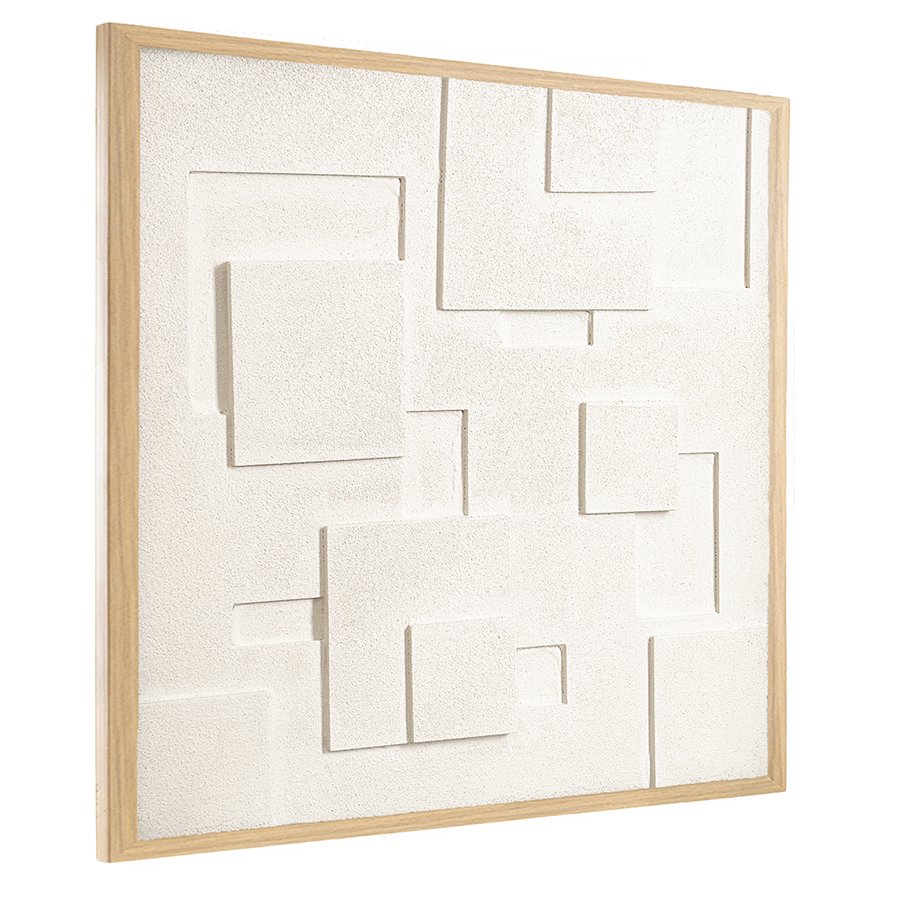 Панно декоративное с эффектом 3d minimalism, с бежевой рамой, 60х60 см