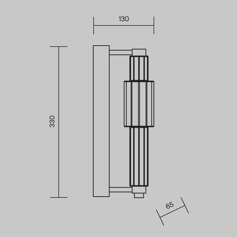 Настенный светильник (бра) Verticale MOD308WL-L9CH3K