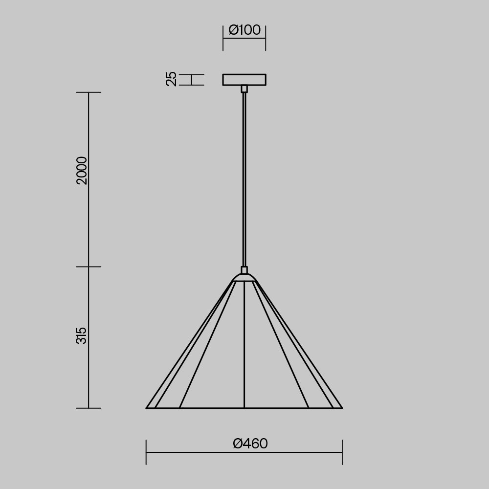 Подвесной светильник Felt Acoustic FR5479PL-01W
