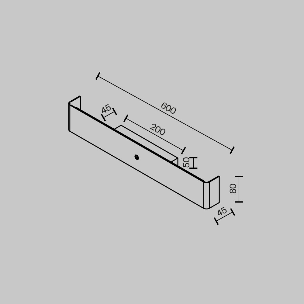Настенный светильник (бра) Bracket MOD492WL-L12BK