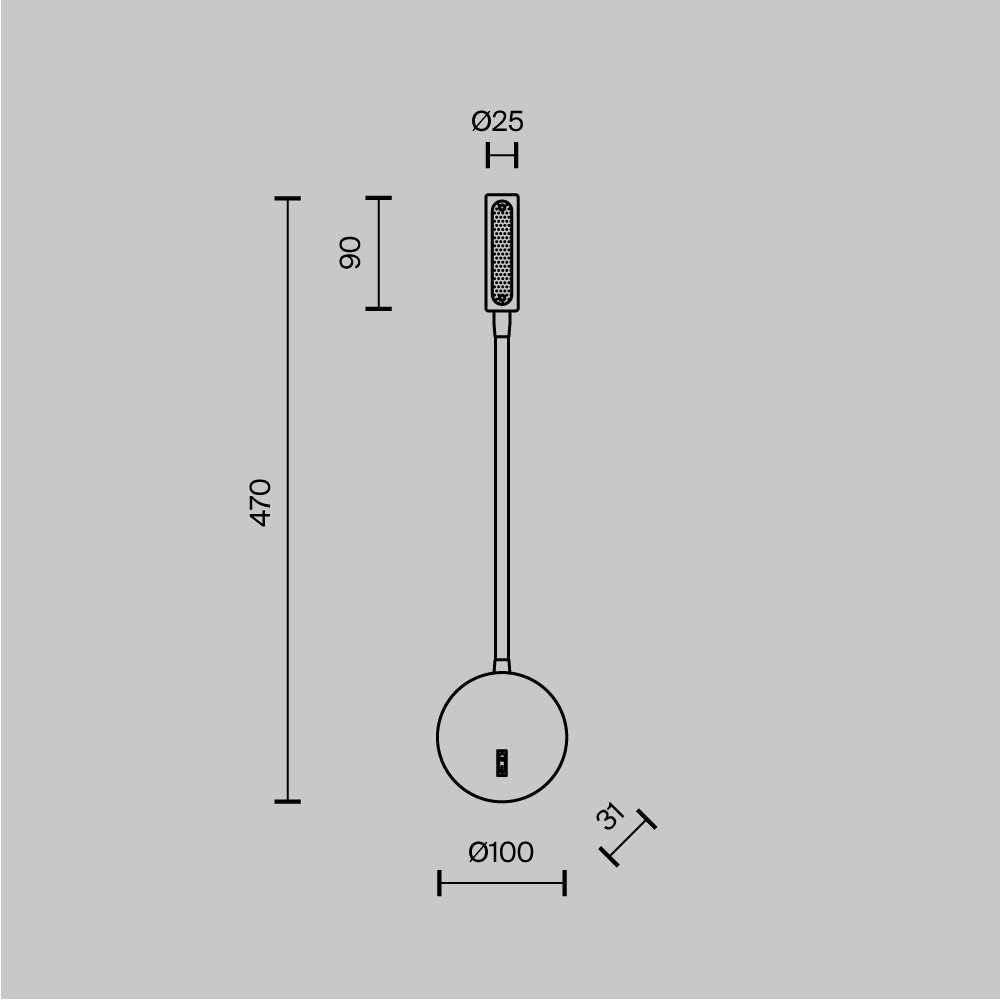 Настенный светильник (бра) Stem C035WL-L3MG3K