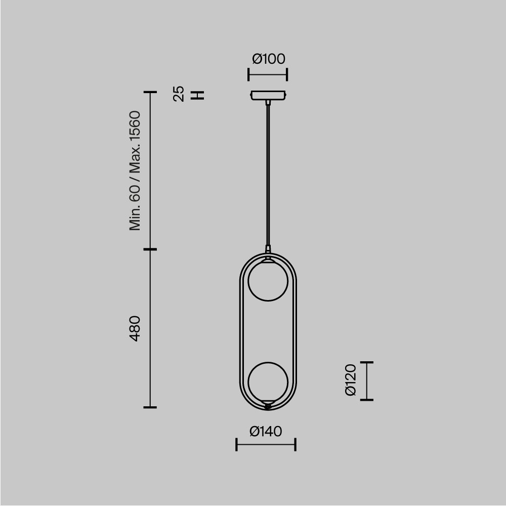 Подвесной светильник Ring MOD013PL-02B