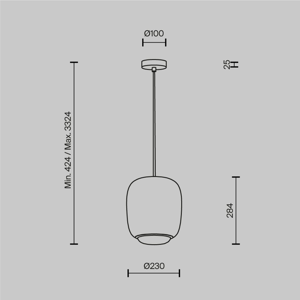 Подвесной светильник Brio MOD466PL-L12GR3K