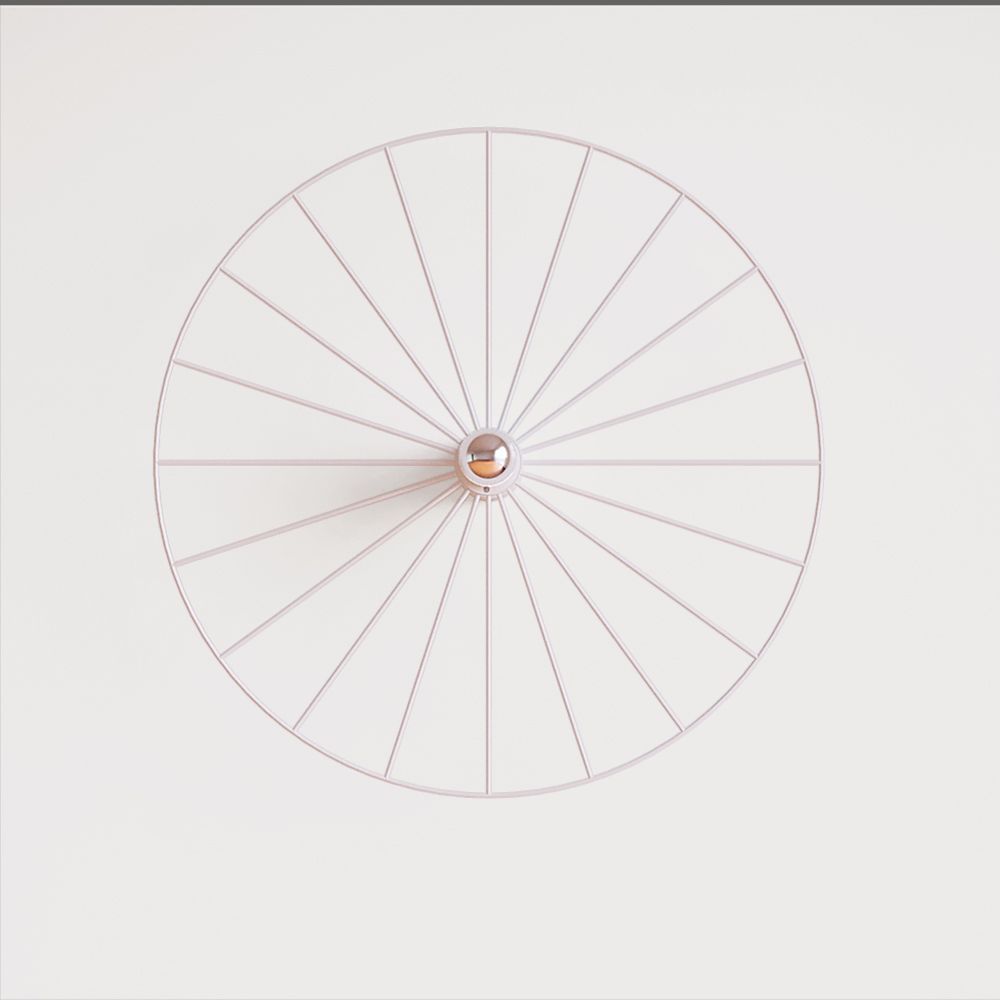 Бра Wheel 60 см белый + цоколь 15 см белый