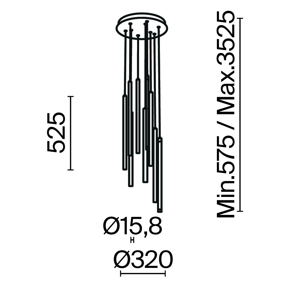 Подвесной светильник Light stick MOD236PL-L54BS3K