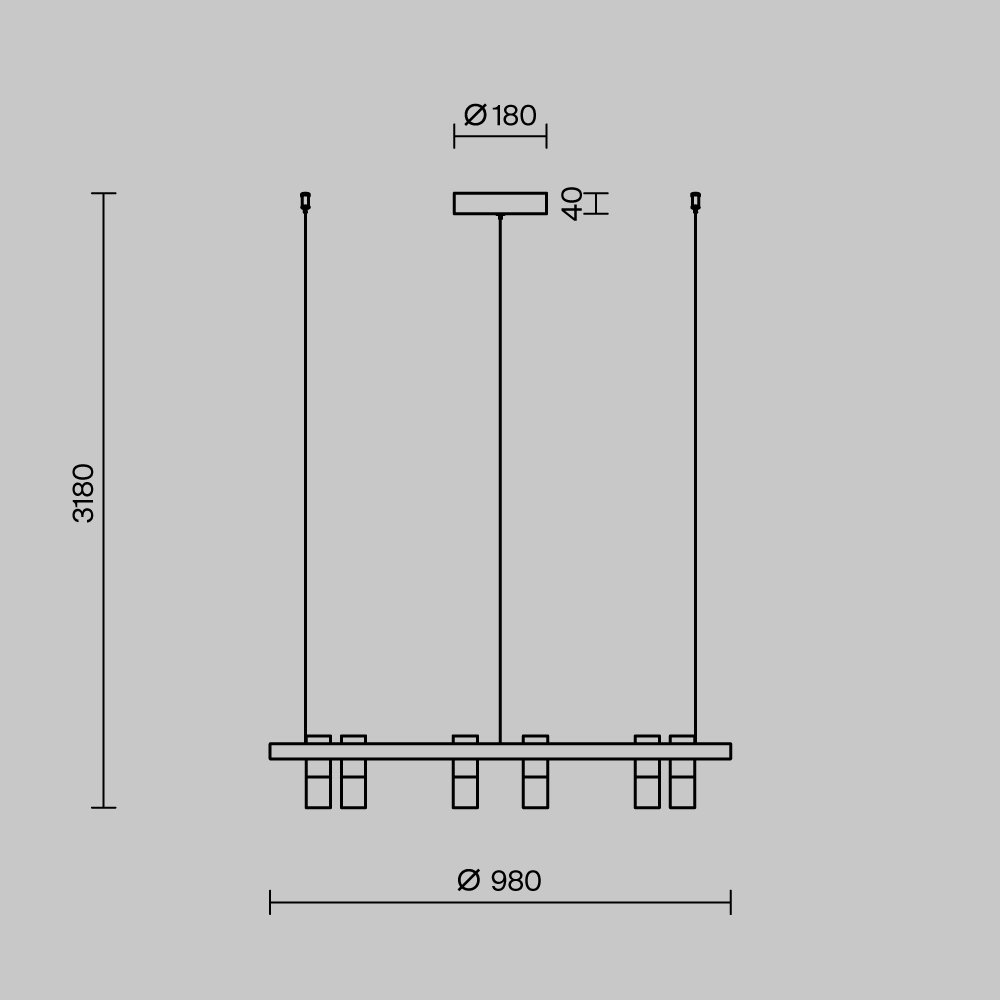 Подвесной светильник Satellite MOD102PL-L42BK