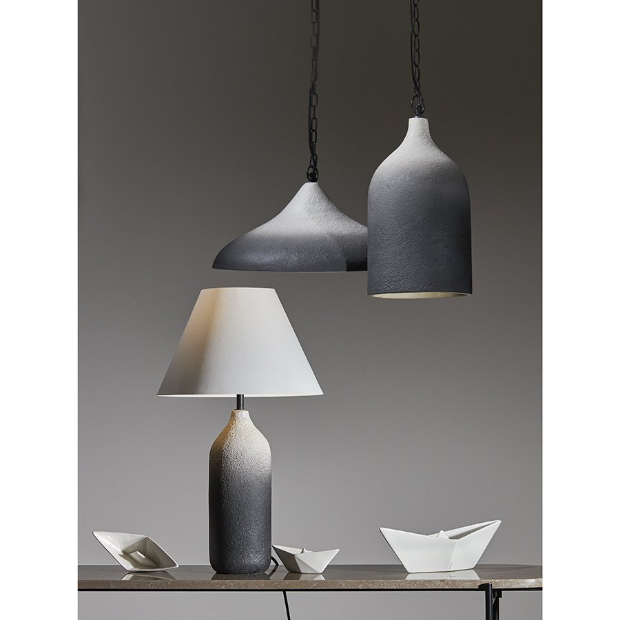 Светильник подвесной sustainable collection, D22х39 см, черный/белый