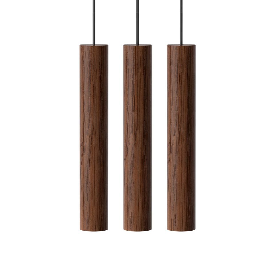 Светильник Chimes Cluster 3, темный дуб, (Ø 3см x 22см)
