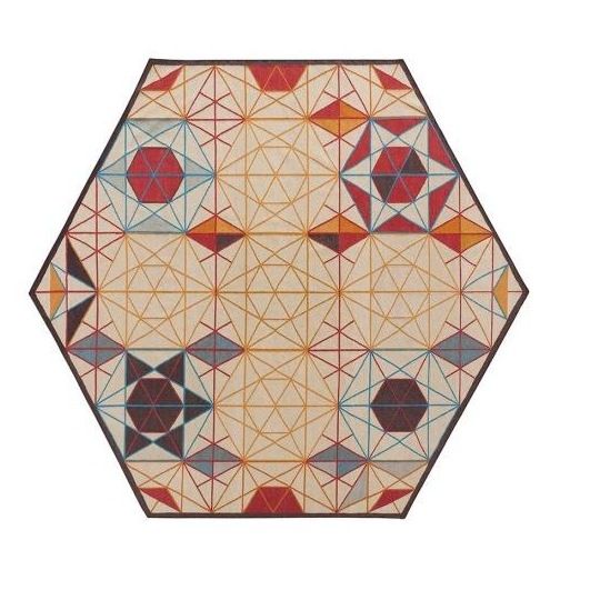 Ковер шестиугольный Hexa оранжевый