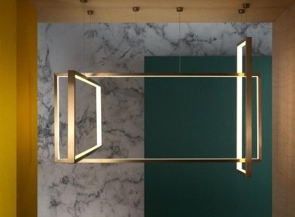 Подвесной светильник Frame 120x50 cm бронзовый