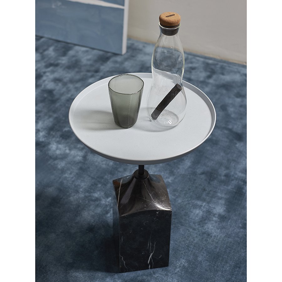 Столик кофейный sustainable collection, D38 см, серый/черно-белый