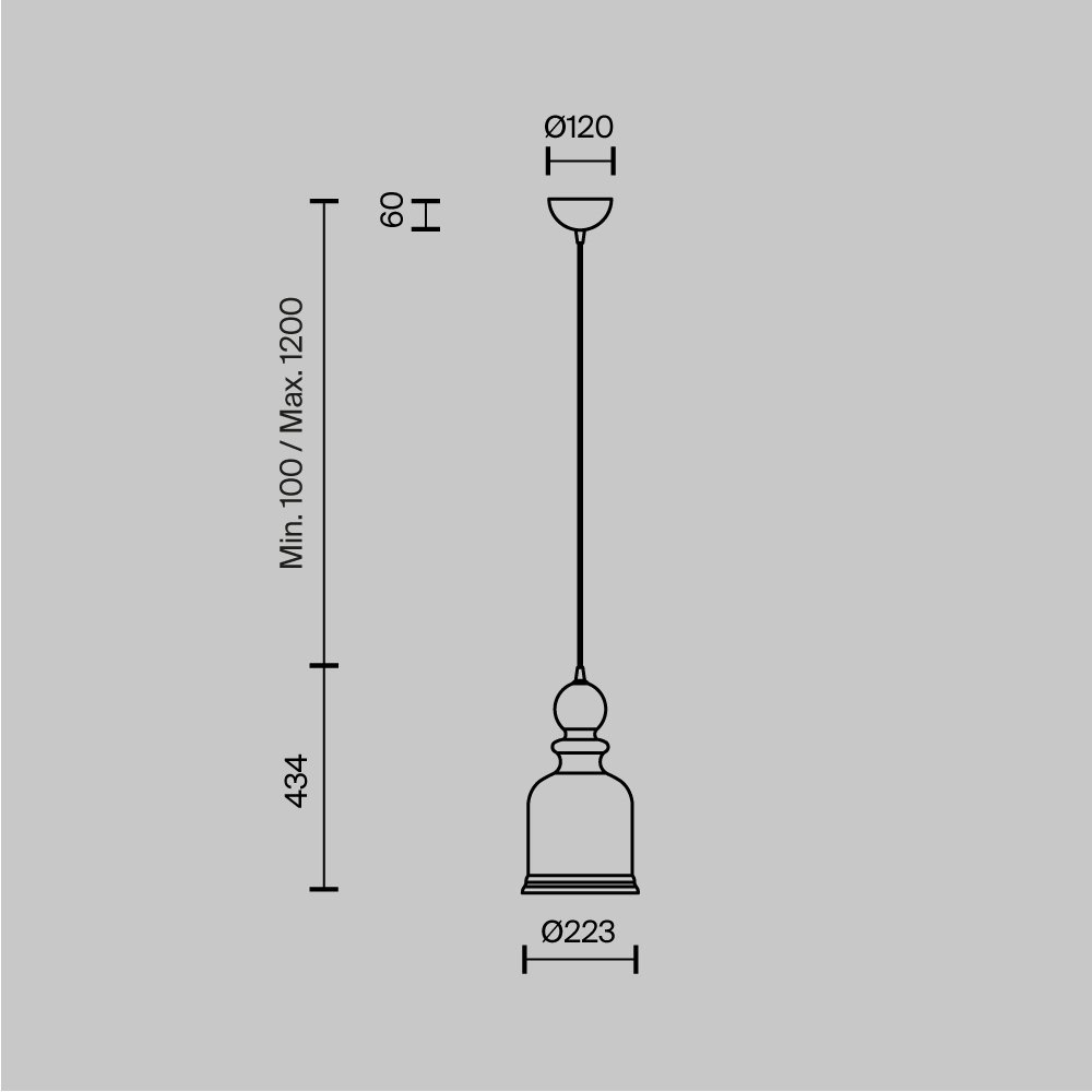 Подвесной светильник Tone P002PL-01BZ