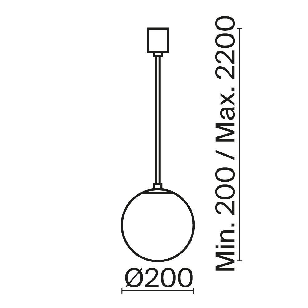 Подвесной светильник Luna P039PL-5W4K-20-B