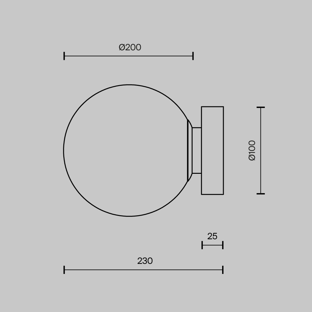 Настенный светильник (бра) Basic form MOD321WL-01G3