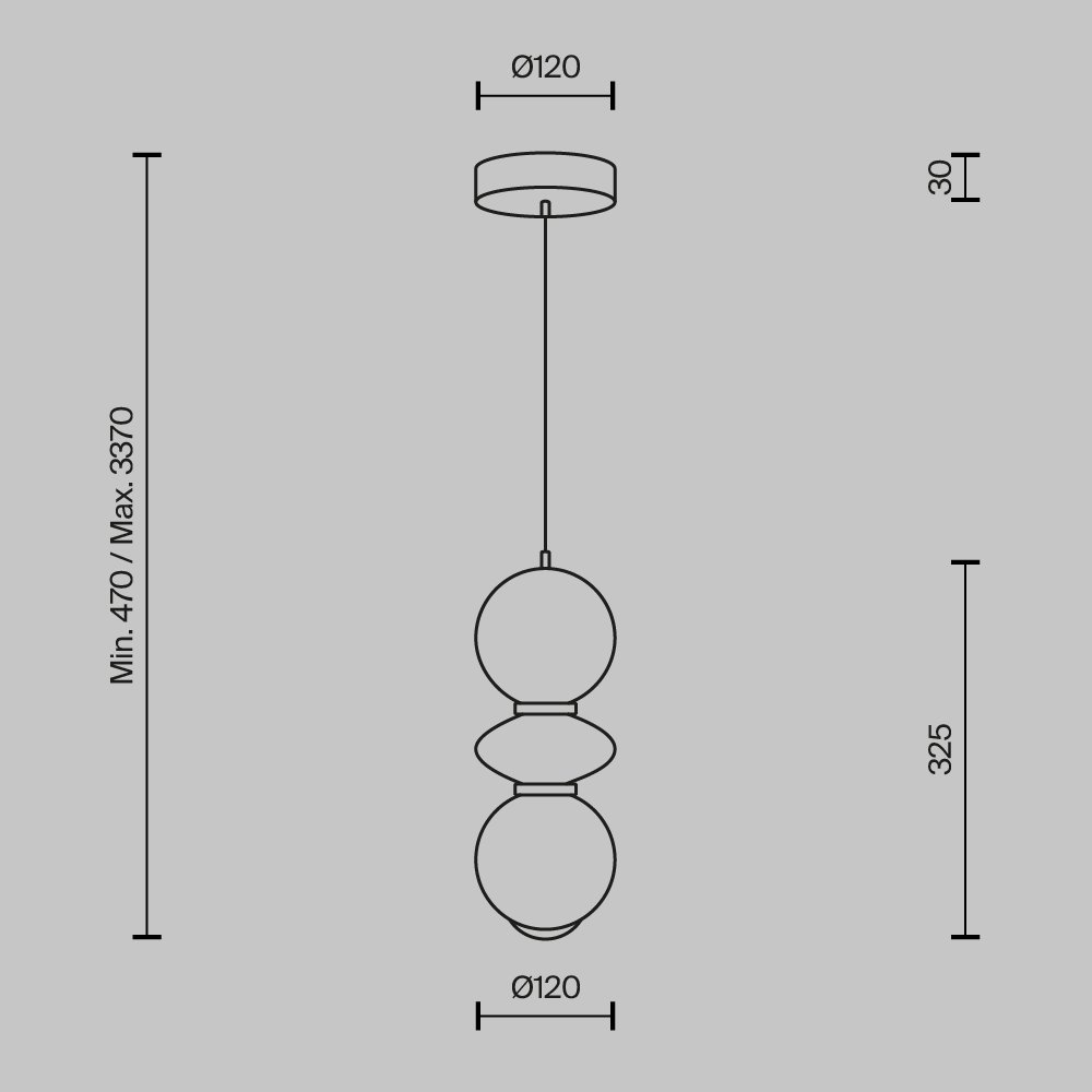 Подвесной светильник Brosche MOD362PL-L10GR3K