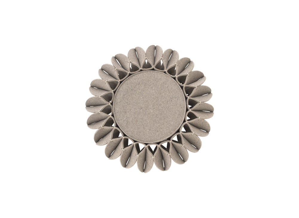 Пуф низкий Ruff Pouf Grey Ø100