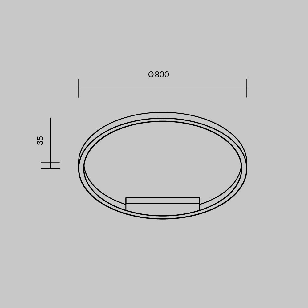 Потолочный светильник Rim MOD058CL-L50BK