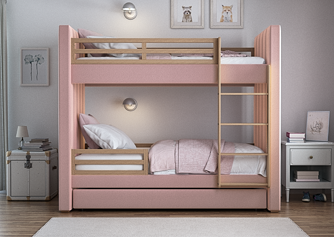Кровать двухъярусная Cosy (розовый)