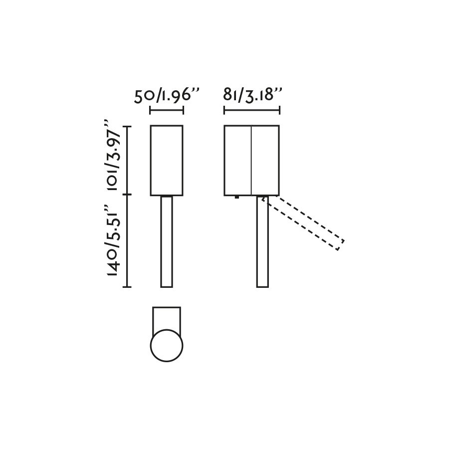 DANTE Бра для чтения белое LED 3W 2700K