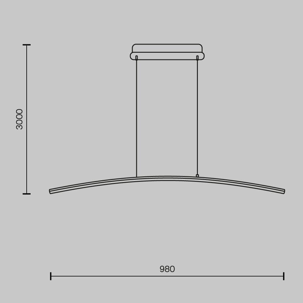 Подвесной светильник Curve MOD243PL-L18BK