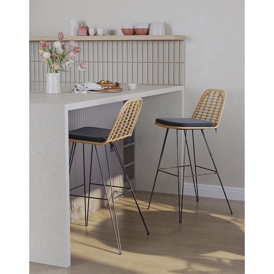 Стул барный vetle flat, ротанг