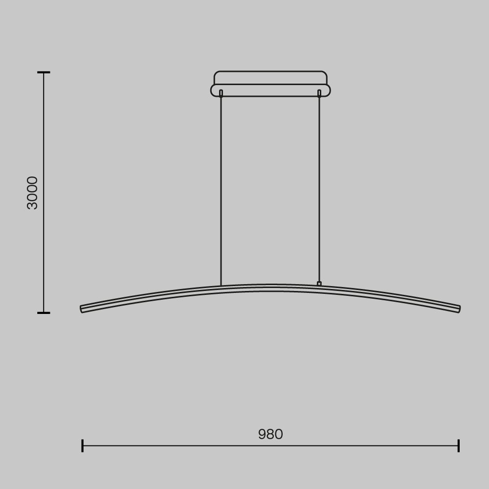 Подвесной светильник Curve MOD243PL-L18BSK