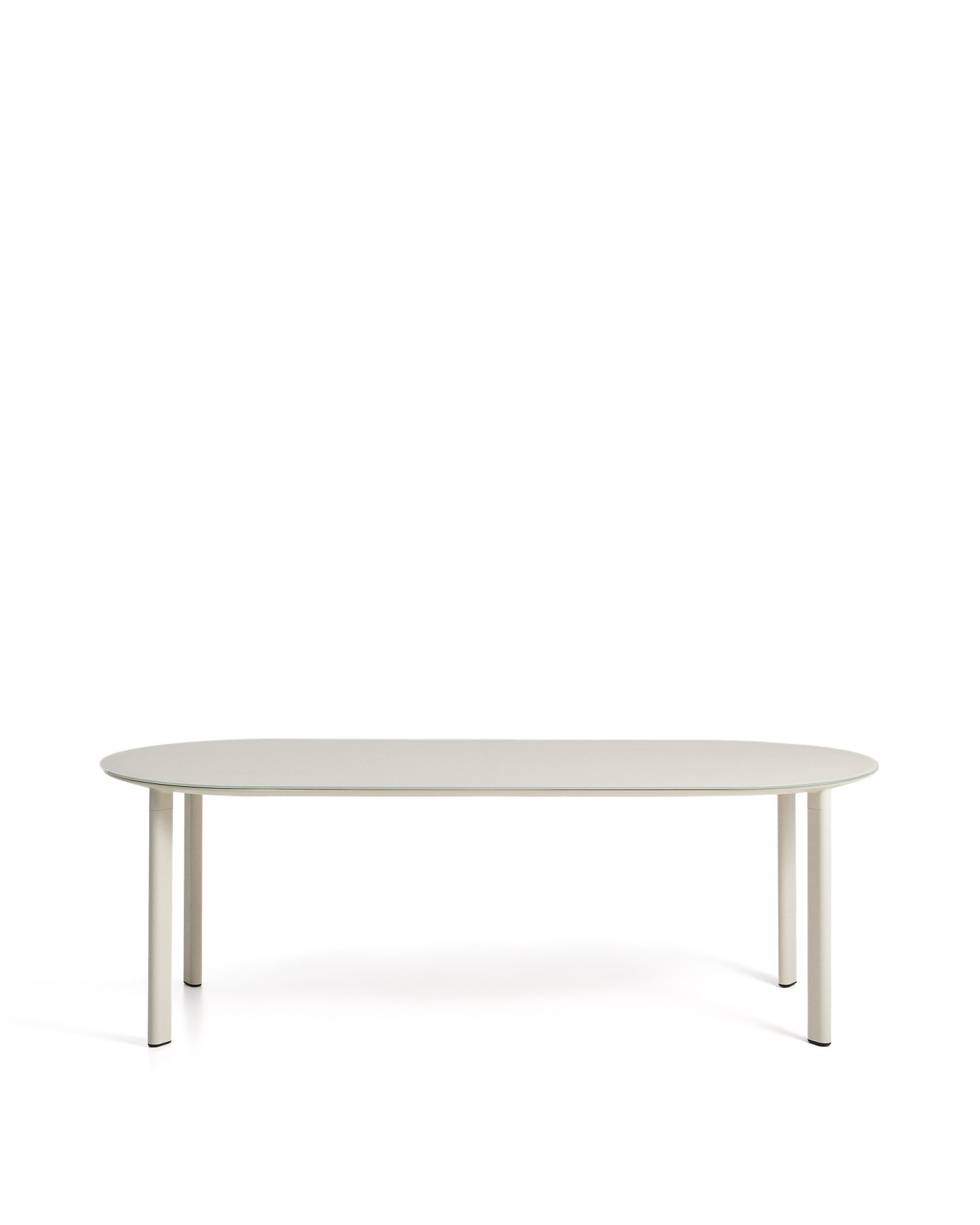 Уличный стол Erice из алюминия и закаленного стекла цвета экрю, 230 x 100 см
