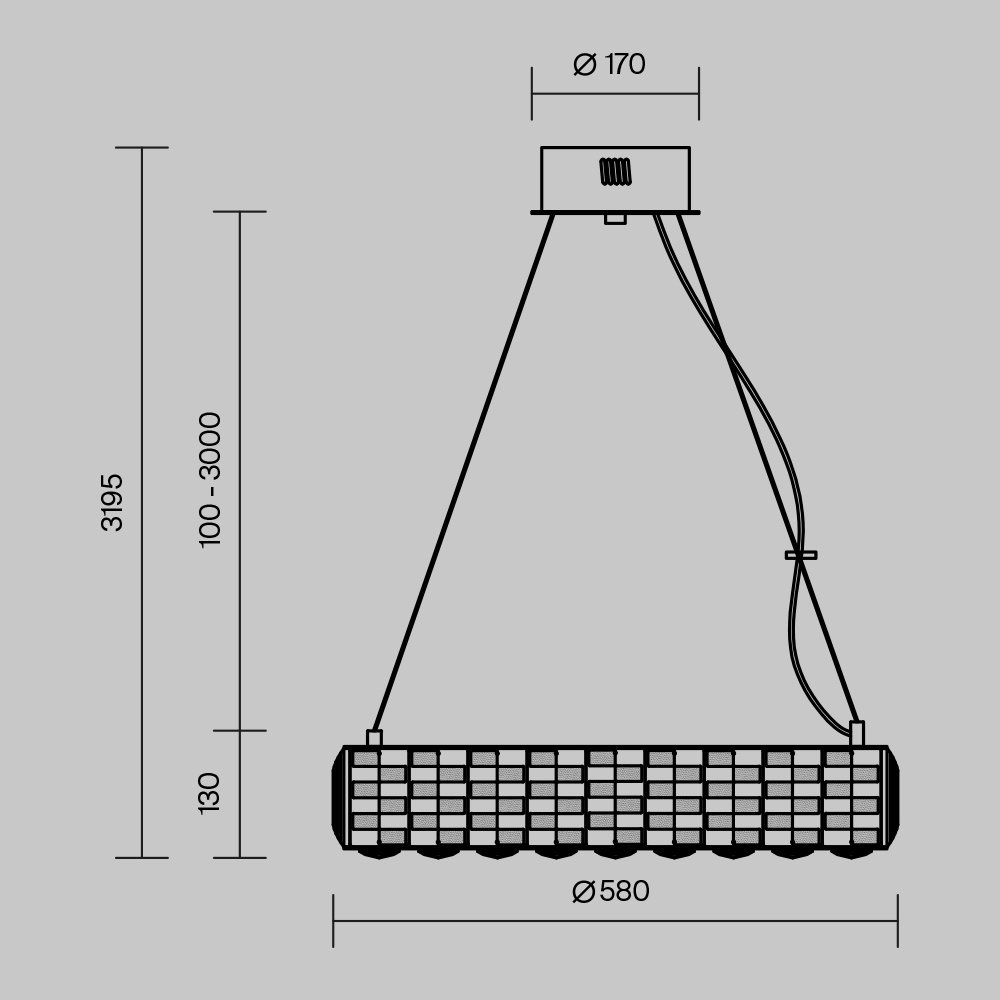 Подвесной светильник Castello MOD336PL-L120G3K
