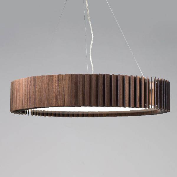 Rotor Chandelier L — американский орех — вплотную к потолку