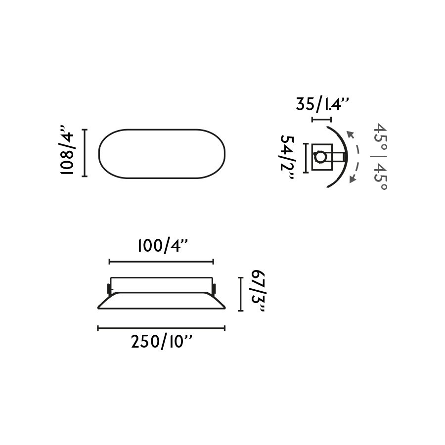 NOVO 250 Бежевый настенный светильник LED 5W 2700K