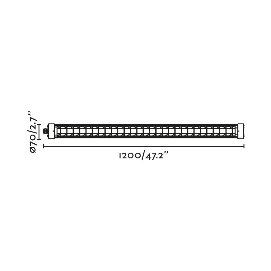 SCUBA LOUVER 1200 черный потолочный светильник 36W 2700K 220-240V