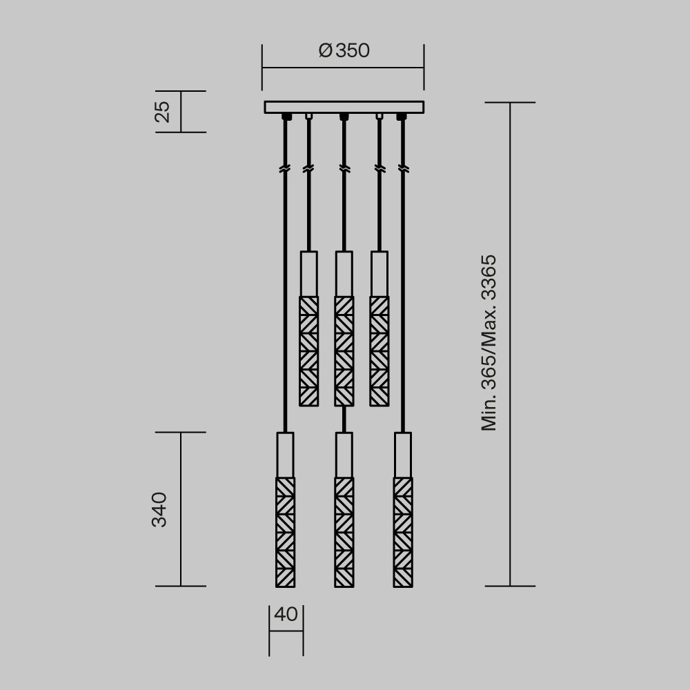 Подвесной светильник Selemo MOD328PL-L18BS3K