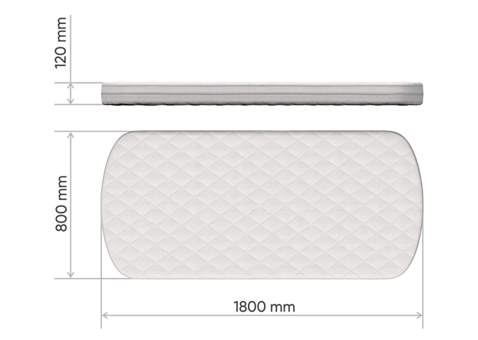 Матрас для кровати KIDI soft латекс/eco-foam 12 см (80*180 см)