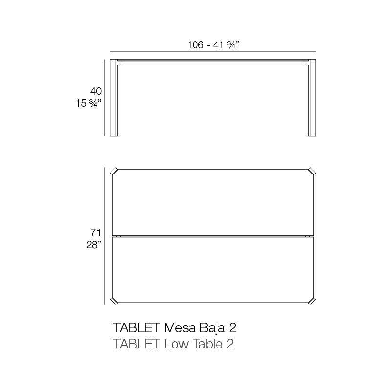 Столик Tablet 105x70 см