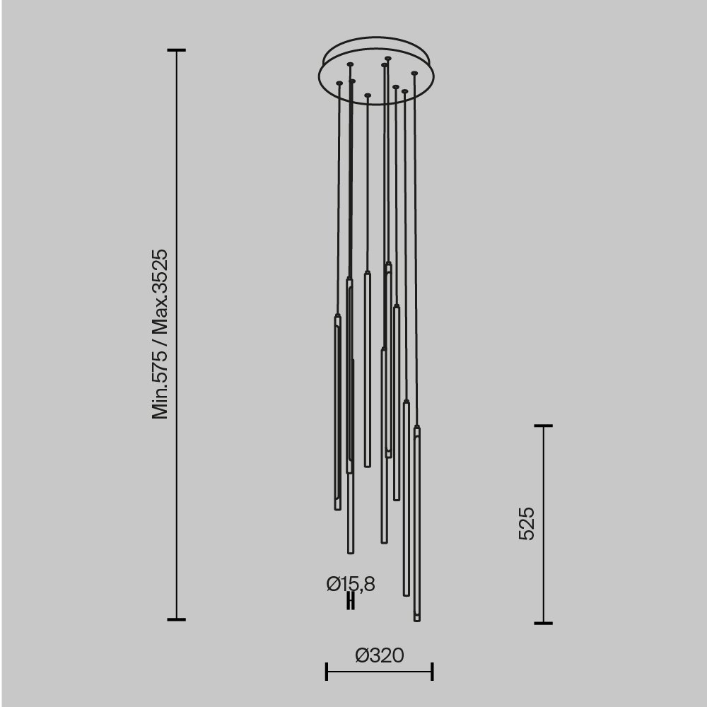 Подвесной светильник Light stick MOD236PL-L54BS3K