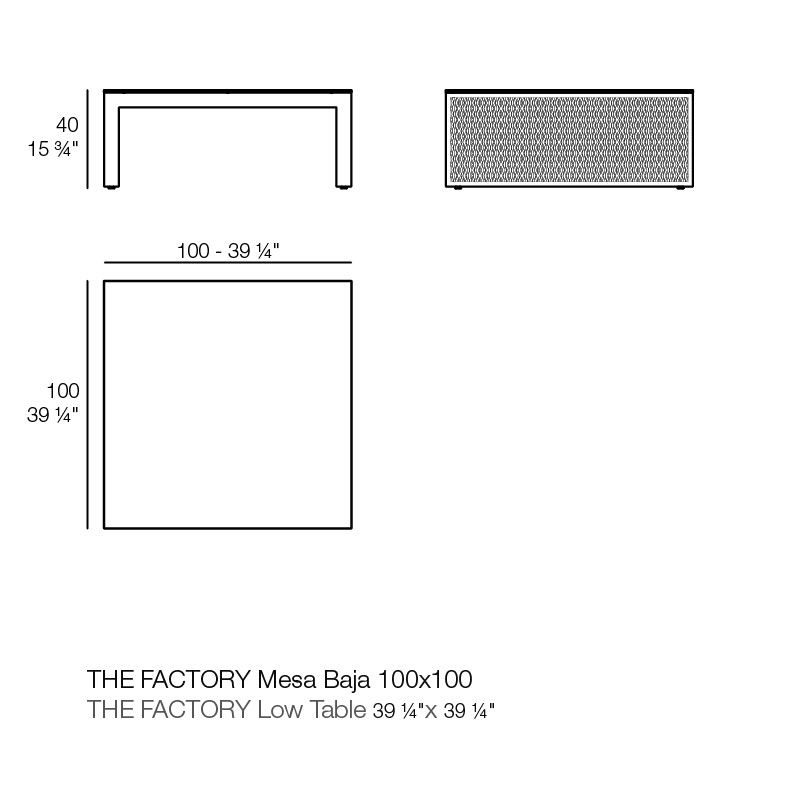 Столик The factory 100x100x40