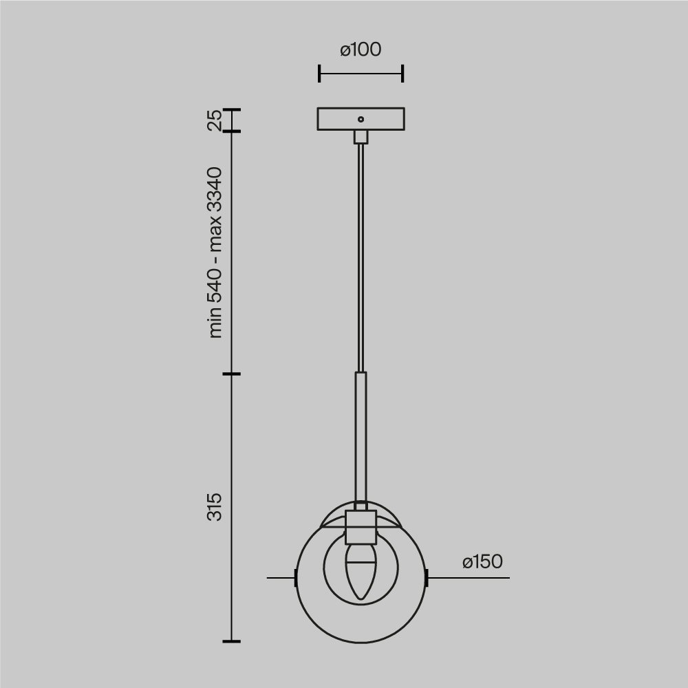 Подвесной светильник Basic form MOD521PL-01G1