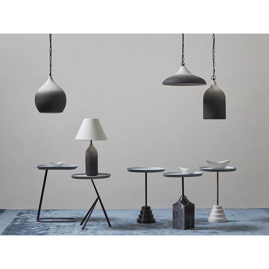 Светильник подвесной sustainable collection, D22х39 см, черный/белый