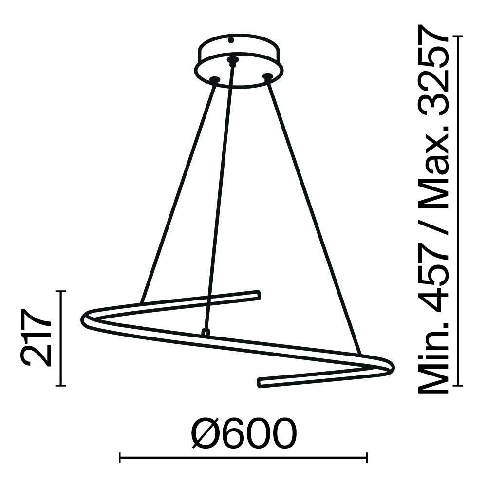 Подвесной светильник Curve MOD242PL-L33BK