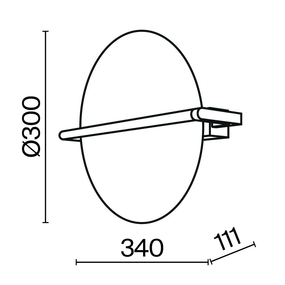 Настенный светильник (бра) Mira MOD279WL-L14B3K