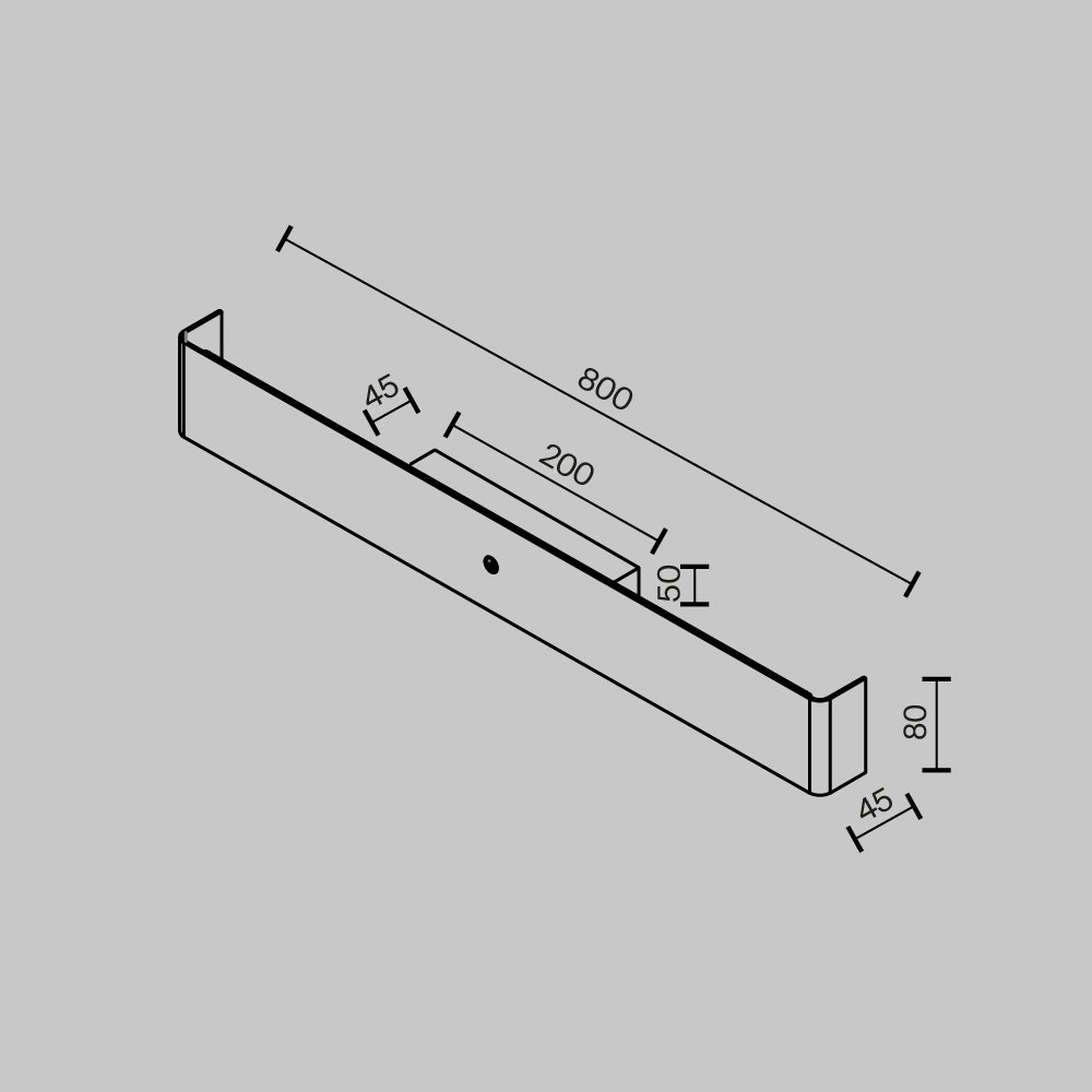 Настенный светильник (бра) Bracket MOD492WL-L16BK