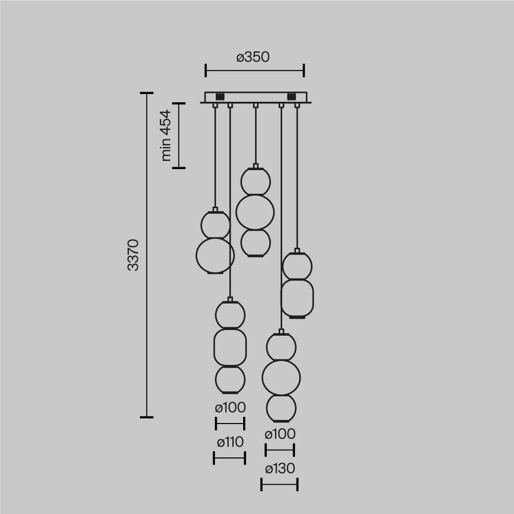 Подвесной светильник Drop MOD273PL-L80G3K